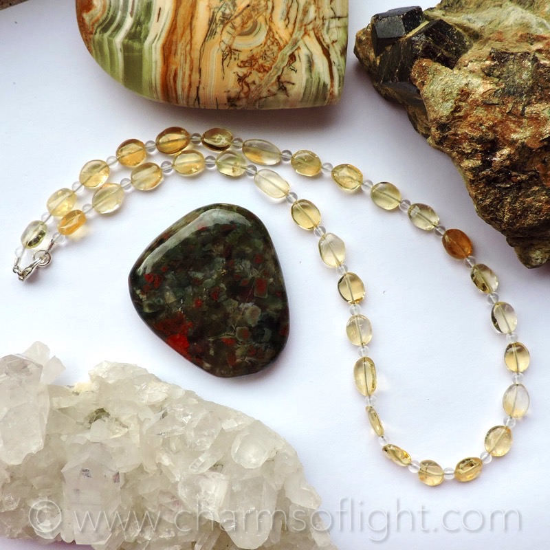 Citrine & Clear Quartz Necklace